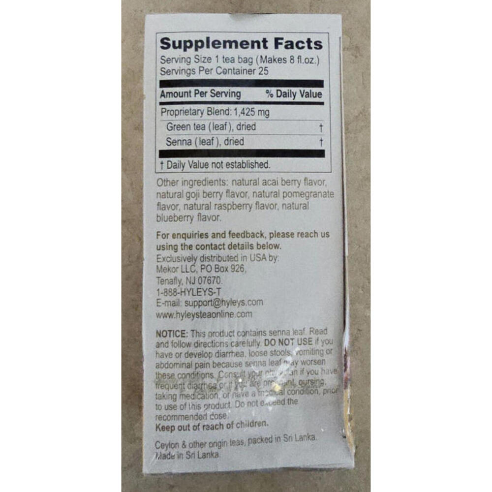 Hyleys Slim Tea 5 Flavor Assortment - Weight Loss Herbal Supplement Cleanse - Picture 2 of 3